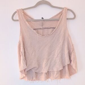 Paper Crane Cream Textured Tank Top